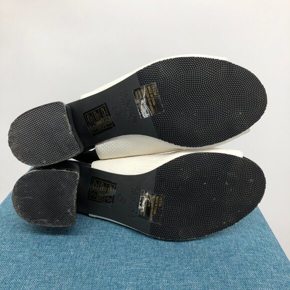 Kenneth Cole White Perforated Pleather Hannon Shootie Almond Nubuck Ankle Boots - Picture 6 of 15